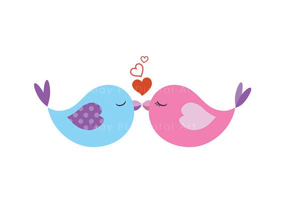 Bird Clip Art Animal Clipart Digital Cute Love Pastel Pink Baby Bird