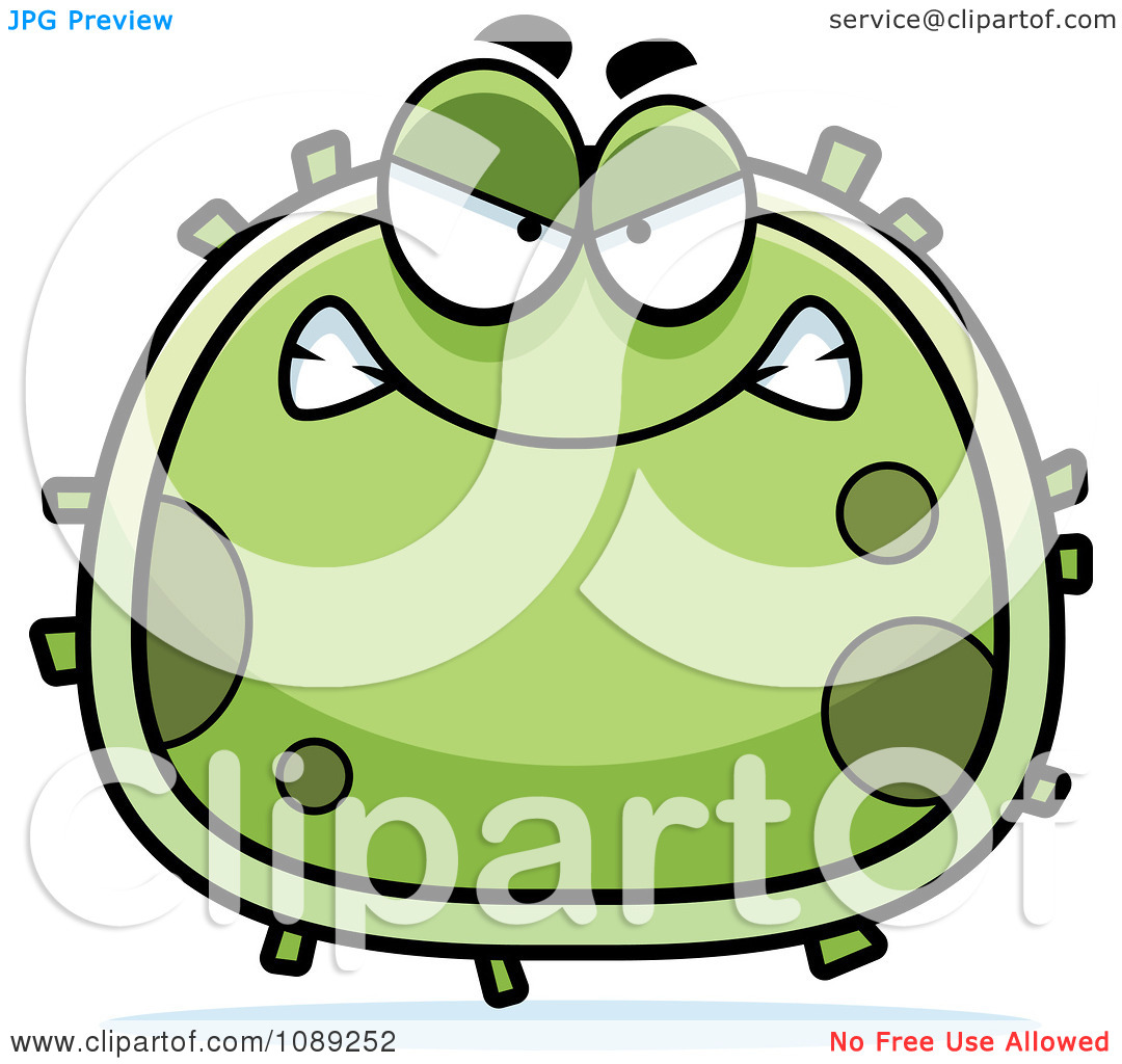 Clipart Chubby Mad Germ   Royalty Free Vector Illustration By Cory
