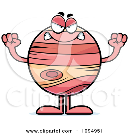 Clipart Mad Planet Jupiter   Royalty Free Vector Illustration By Cory