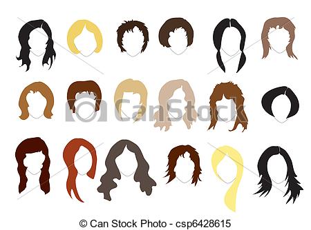 Clipart Vector Of Hairstyles