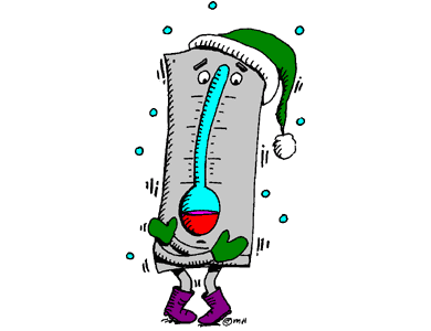 Cold Thermometer  In Color    Clip Art Gallery