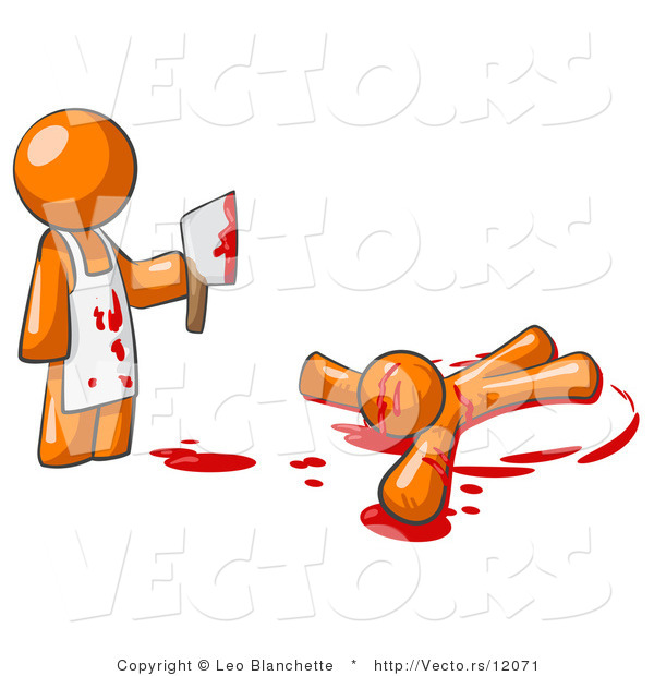 Dead Body Clipart Knife Over A Bloody Body