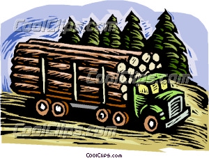 Forestry Industry Lumber Truck Clip Art