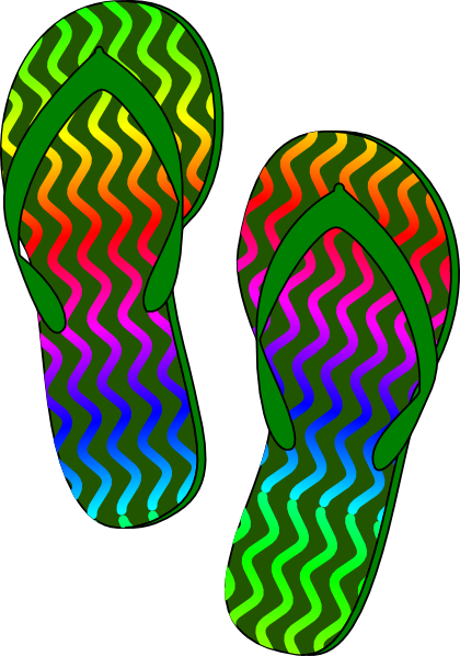 Green Flip Flops Clip Art At Clker Com   Vector Clip Art Online