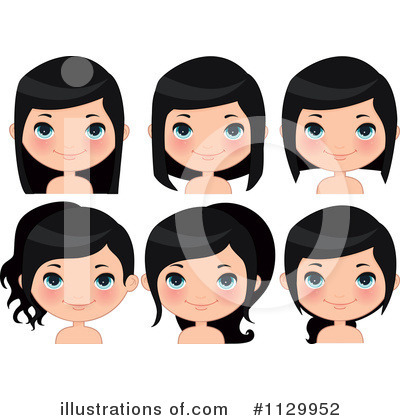 Hairstyle Clipart  1129952   Illustration By Melisende Vector