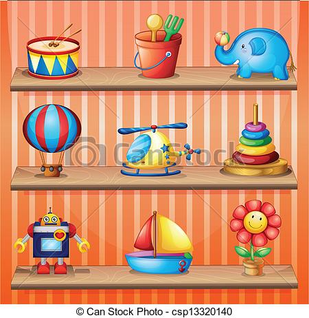 Illustration Of The Toy Collections That Are Properly Arranged In The