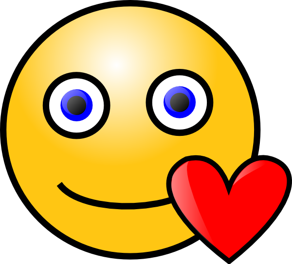 Love Heart Smiley Clip Art At Clker Com   Vector Clip Art Online