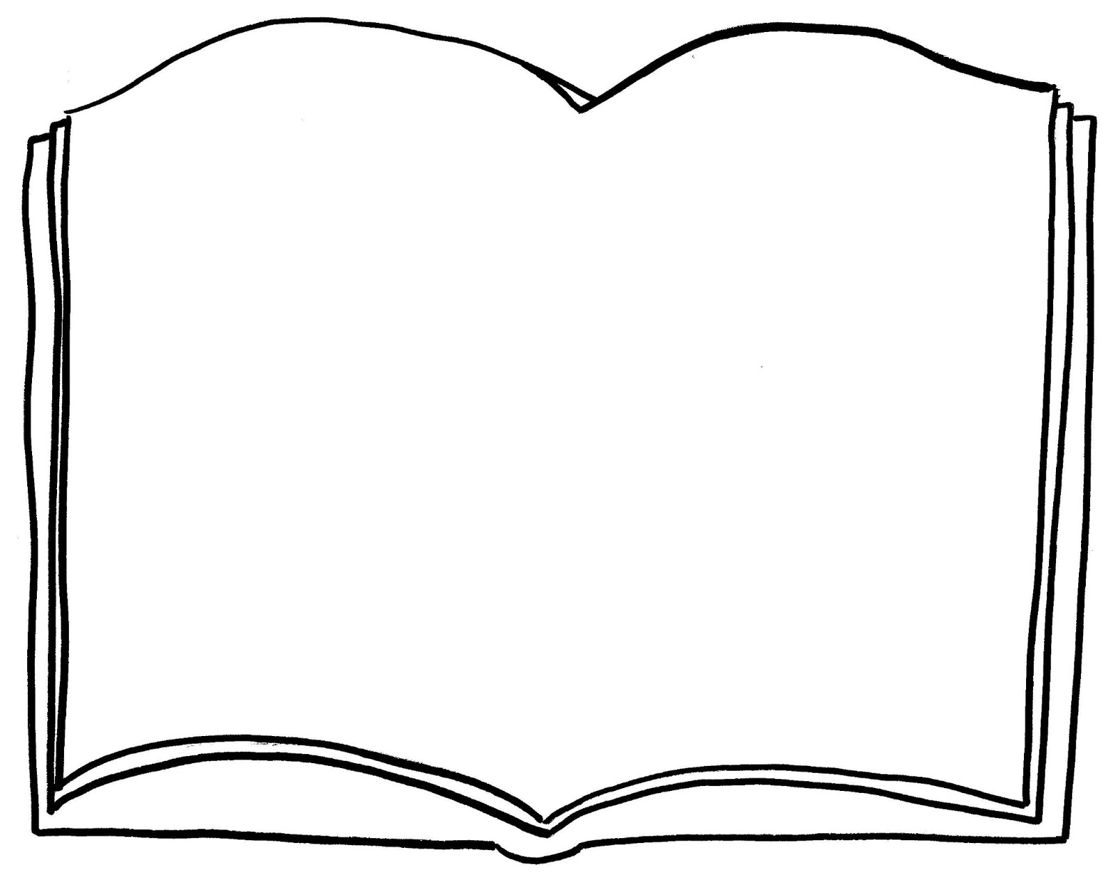 Open Book Coloring Page   Clipart Best