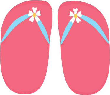 Pink Floral Flip Flops Clip Art Image   Pink Floral Flip Flops With