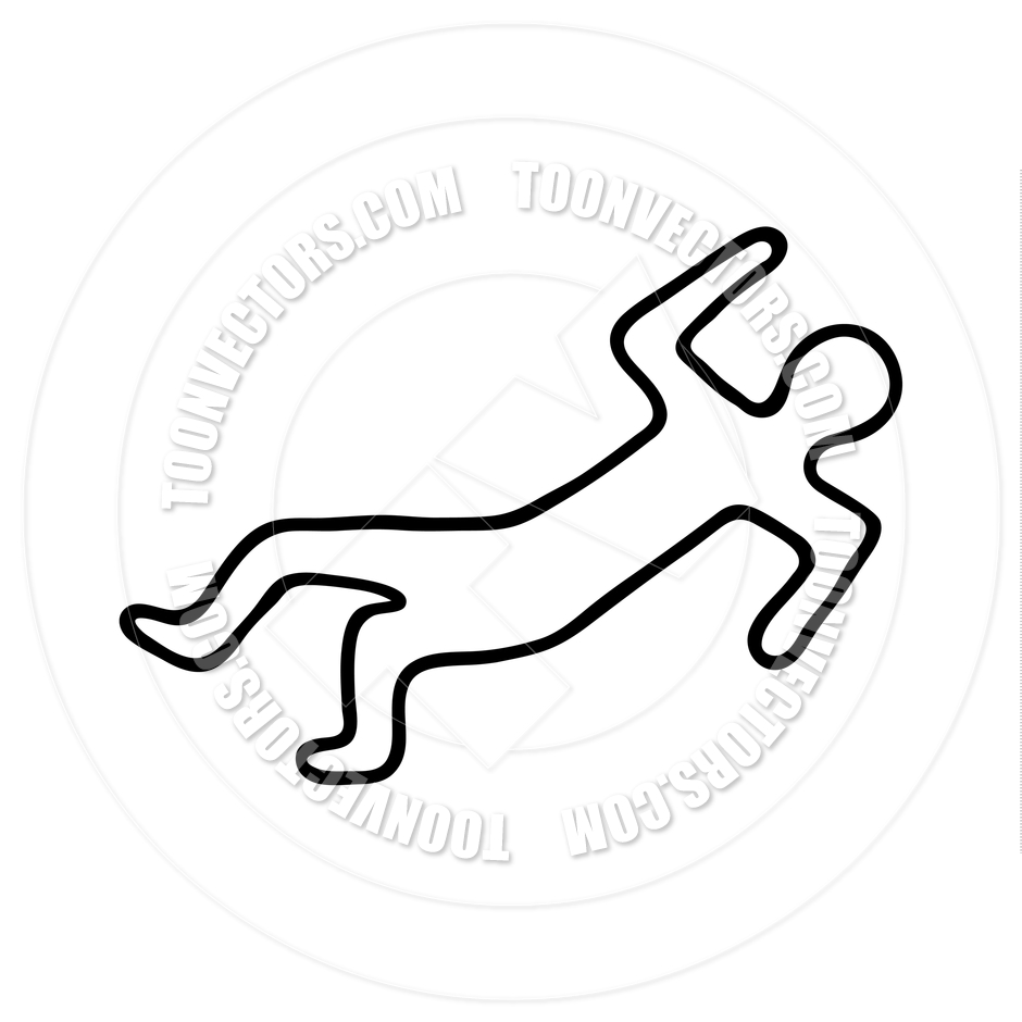 Related Pictures Dead Body Outline Clipart
