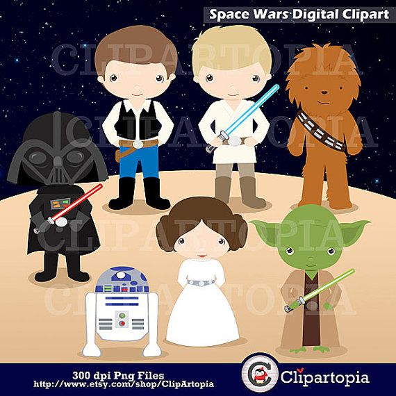 Space Wars Digital Clipart   Star Wars Digital Clip Art For Personal