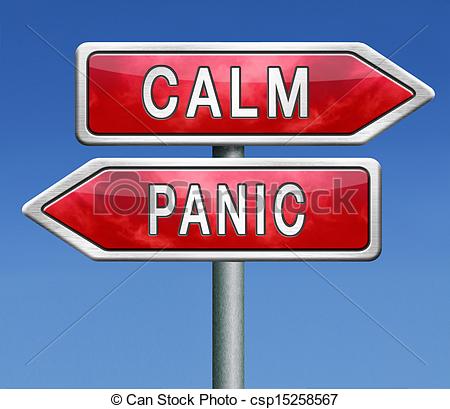 Stock Illustration Of Calm Down Dont Panic   Panic Or Calm Stop