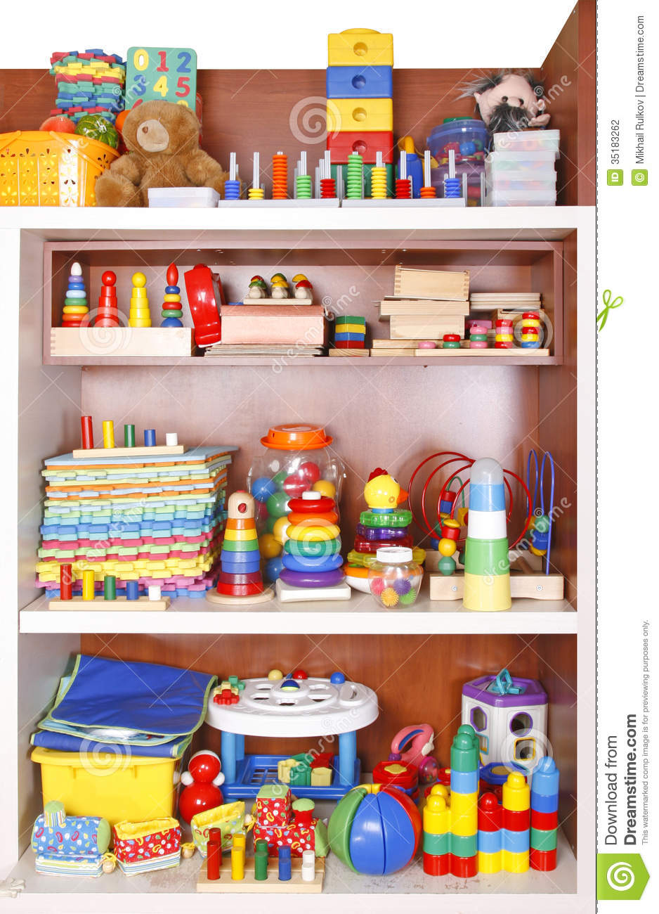 Stock Photography  Shelf With Toys