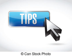 Tips Button Illustration Design Over A White Background