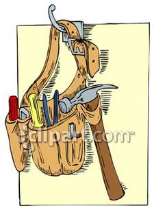 Tool Belt With Tools   Royalty Free Clipart Picture