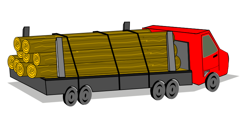 You Can Use This Clip Art Of A Truck Carrying A Truckload Of Logs On
