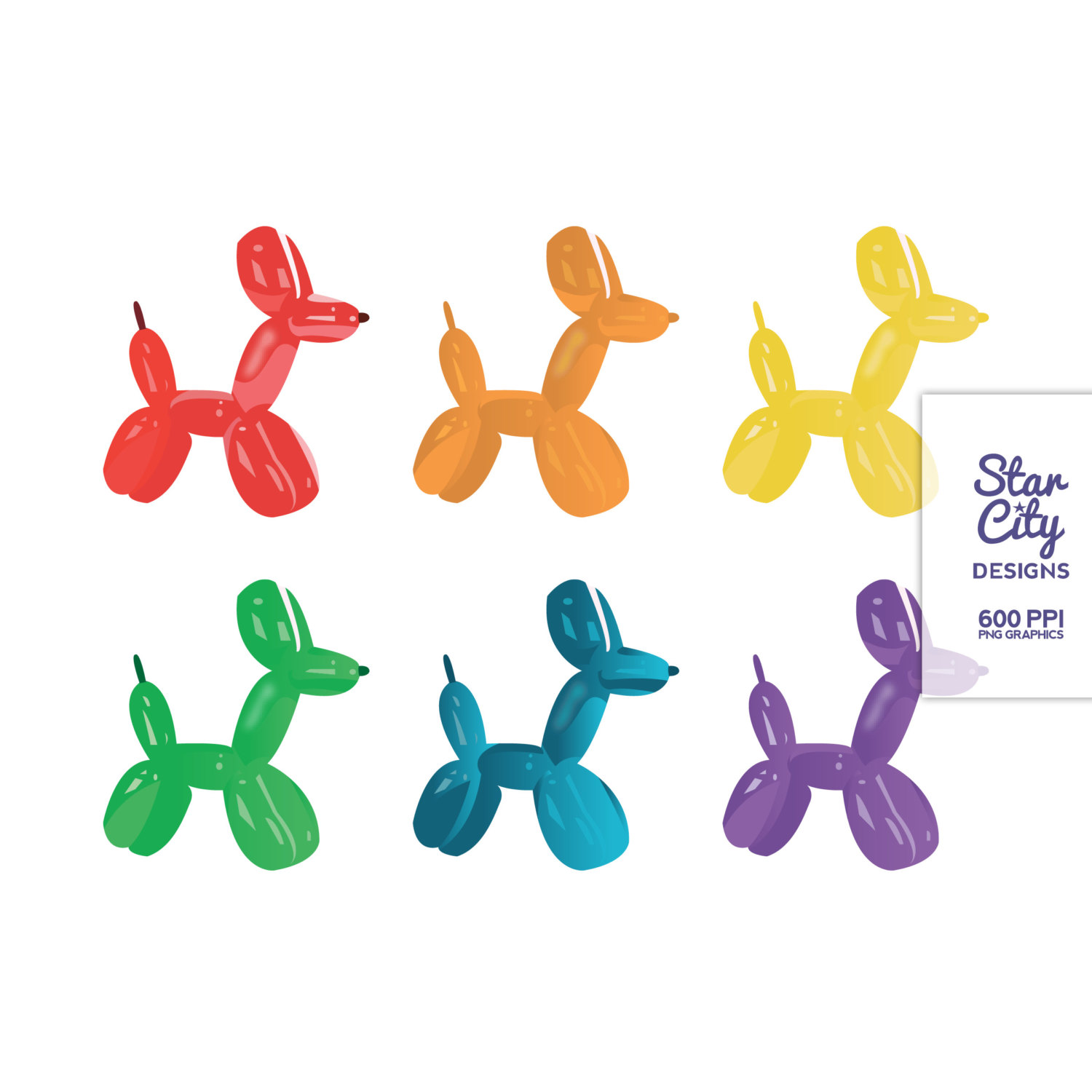 Balloon Animal Clip Art For Scrapbooking Clip By Starcitydesigns