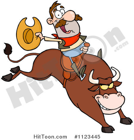       Cowboy Bull Rider Clipart Cowboy Bucking Bronco Clipart Cow Skull