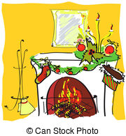 Fireplace Illustrations And Clipart