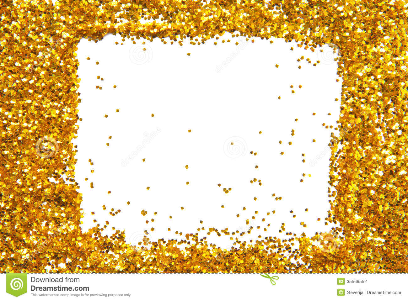 Glitter Border Golden Sparkle Glittering