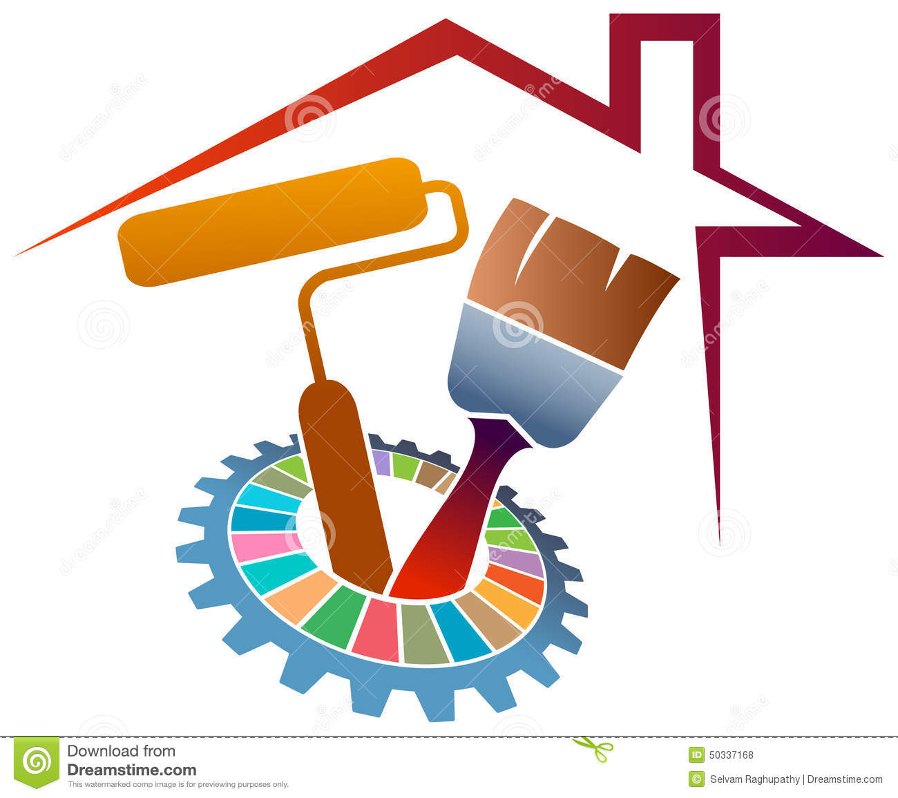 Home Painting Logo Stock Vector   Image  50337168