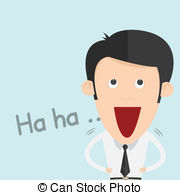 Illustration Of A Boy Laughing Out Loud Clipart Vector