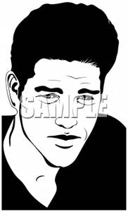 Portrait Of A Male Model   Royalty Free Clipart Picture