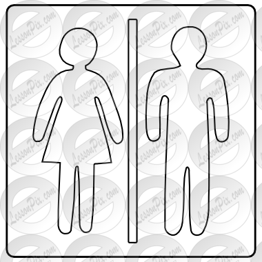 Restroom Outline For Classroom   Therapy Use   Great Restroom Clipart