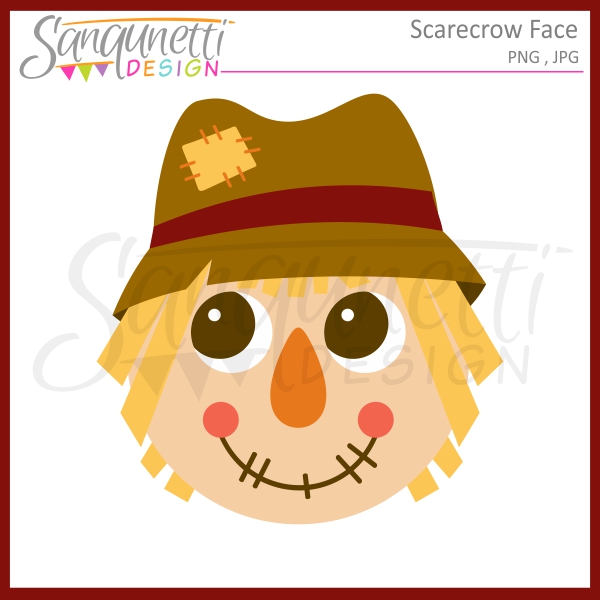 Sanqunetti Design  Scarecrow Face Clipart
