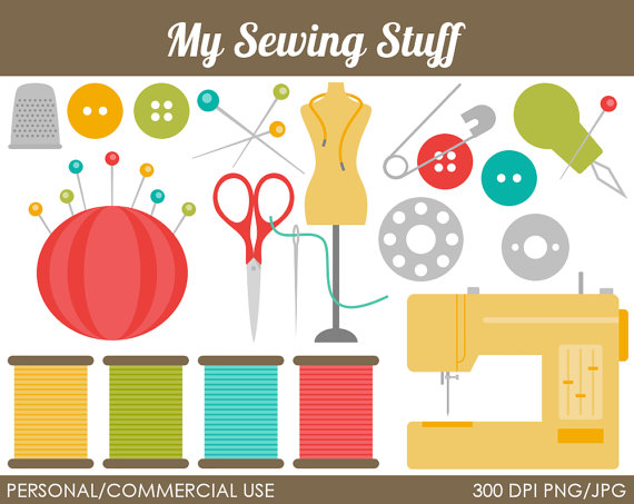 Sewing Stuff Clipart   Digital Clip Art Graphics For Personal Or    