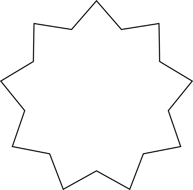 Sided Star   Point Star   Clipart Etc   Nine Pointed Star Patterns