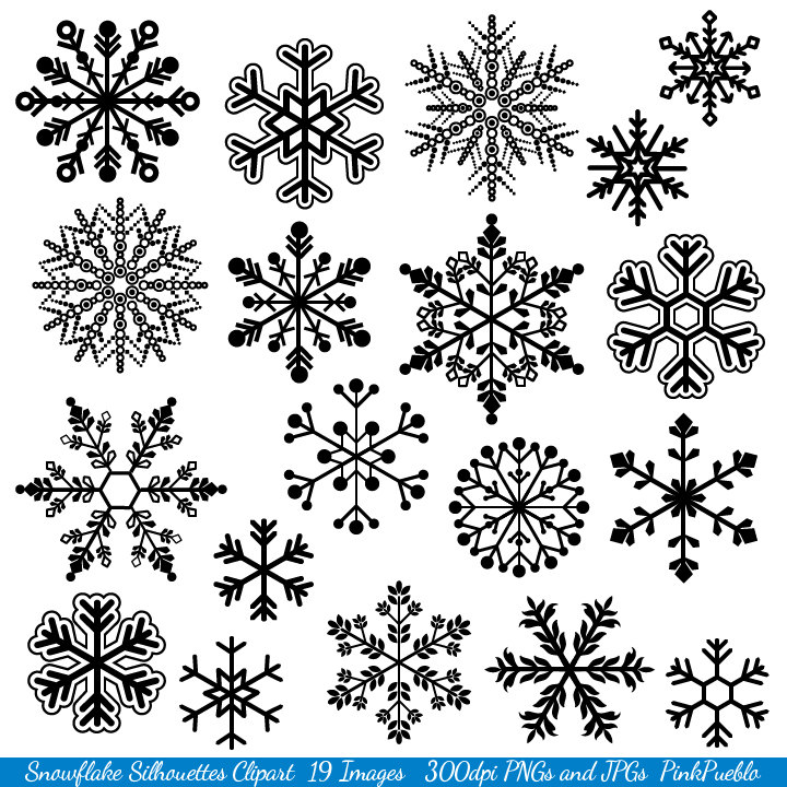 Snowflake Clipart Clip Art Snowflake Silhouette Clip By Pinkpueblo