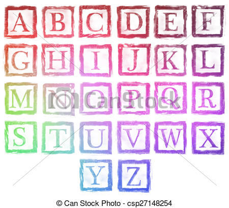 Stock Illustration   Alphabet Metal Stamp Letters Color   Stock