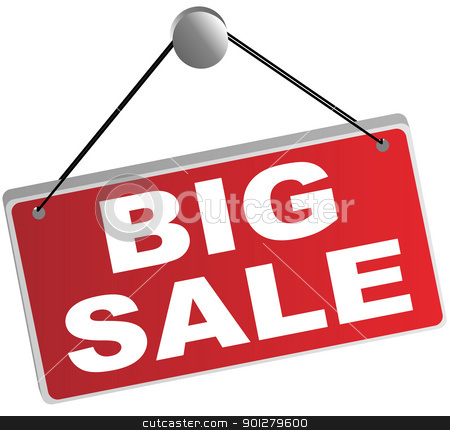 Big Sale Sign Stock Vector Clipart Big Sale Sign   White Letters On