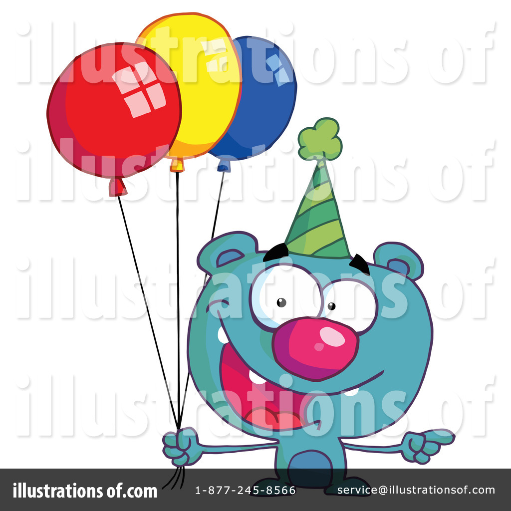 Birthday Bear Clipart  35706 By Hit Toon   Royalty Free  Rf  Stock