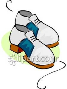 Blue And White Saddle Shoes   Royalty Free Clipart Picture