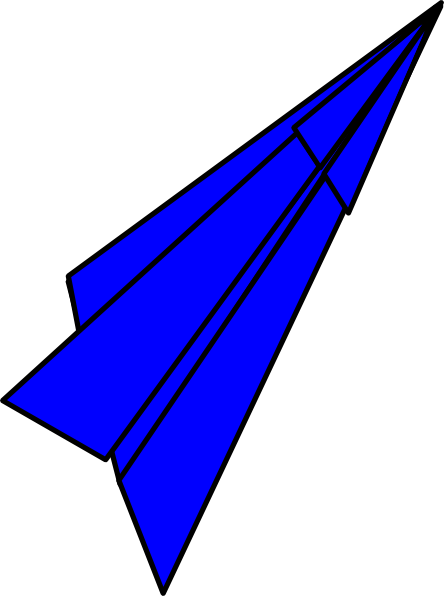 Blue Paper Plane Clip Art At Clker Com   Vector Clip Art Online
