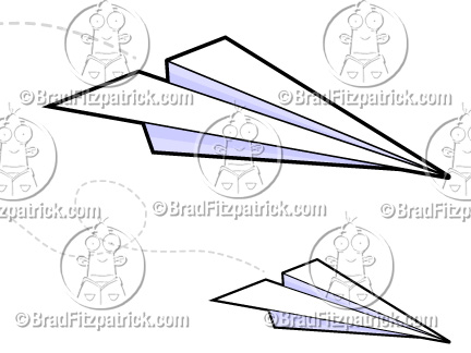 Cartoon Paper Airplane Clip Art   Paper Airplane Clipart Graphics