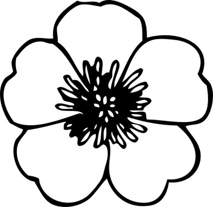 Clip Art Flower Black And White   Clipart Panda   Free Clipart Images