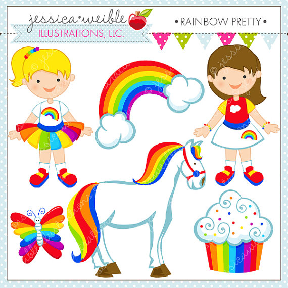 Clipart For Commercial Or Personal Use Rainbow Girl Clipart Rainbow