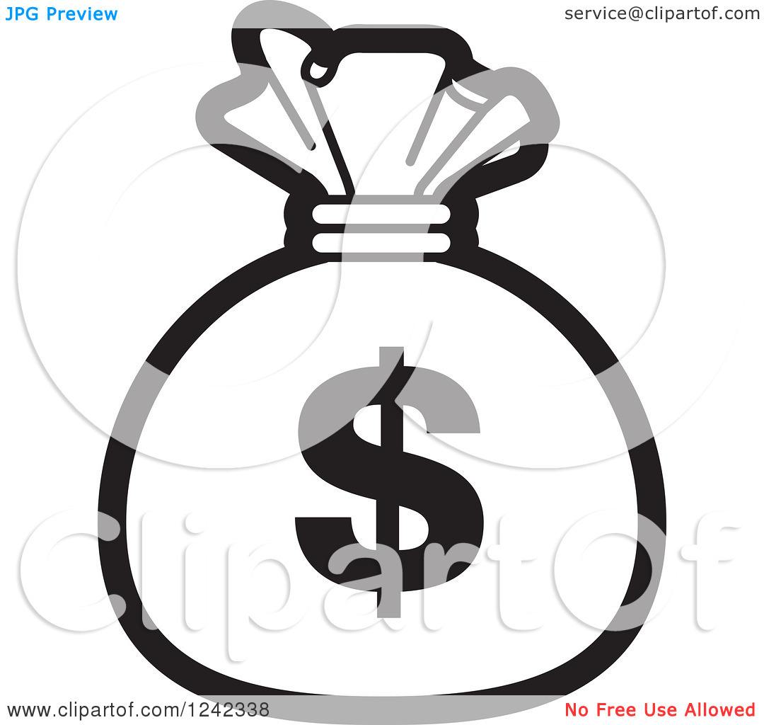 Dollar Sign Clip Art Black And White Clipart Of A Black And White
