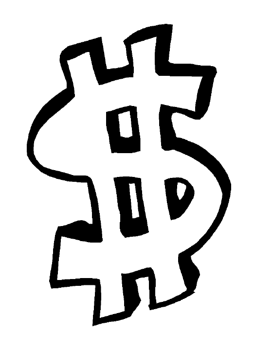 Dollar Sign Clip Art Black And White   Clipart Panda   Free Clipart