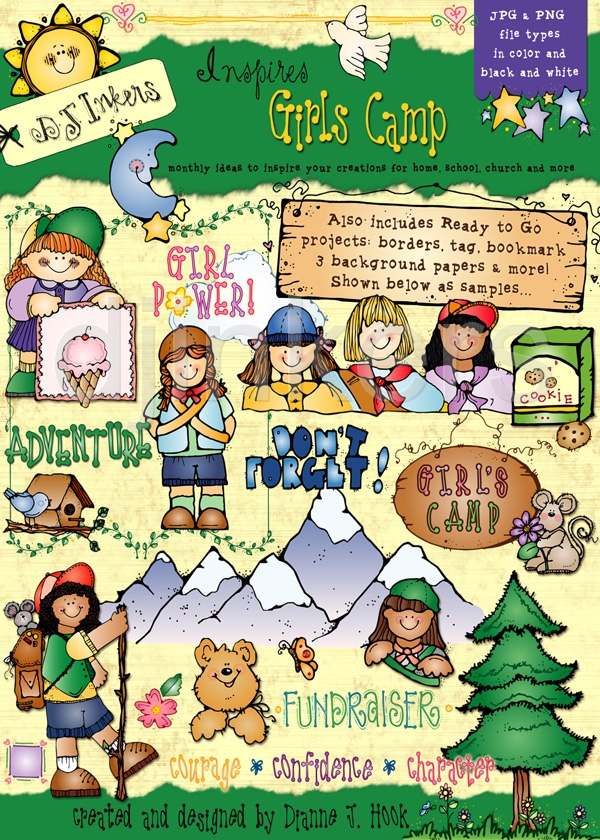Girl Scout Camping Clipart Dj Inspires Girls Camp Clipart