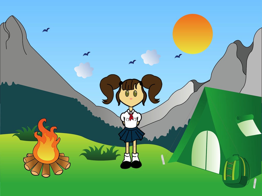 Girl Scout Camping Clipart Girl Scout