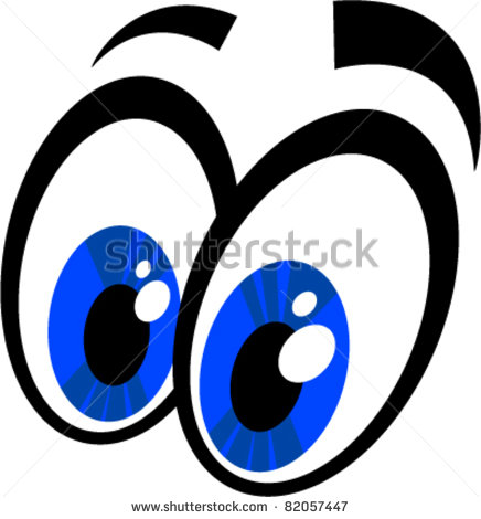 Of A Pair Of Surprised   Excited Cartoon Eyes    Stock Vector