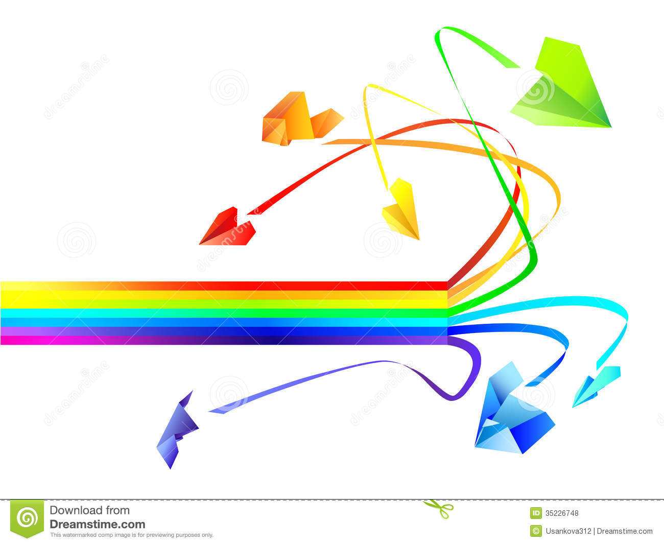 Paper Airplane Clipart Colored