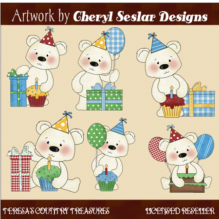 Polar Bear Birthday Clipart Teddy Bear Clipart Product 13 23