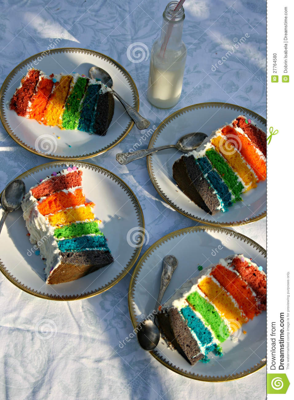 Rainbow Cake Stock Photo   Image  27764580