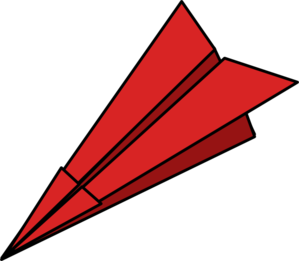 Red Paperplane Clip Art At Clker Com   Vector Clip Art Online Royalty