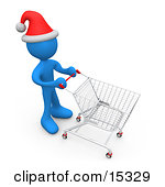 Through A Store While Christmas Shopping Clipart Illustration Image